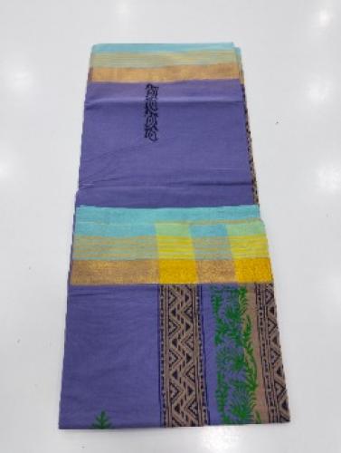 PL Salem Sarees Hand Block Printed Saree